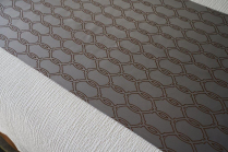 Cable Bed Scarves - Slate w/ Coffee Brown (Overstock)