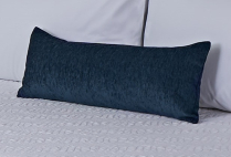 Shadow Chenille Navy Bolster Pillow Sham 24x10 (Overstock)