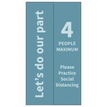 DISGEN63684-SDEL-TL 36"W X 84"H Elevator Door Decal Teal