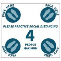 DISGEN65454-SDFD-WH 54" X 54" Floor Decal White