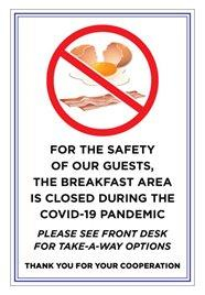 DISGEN6711-COVBAC 7.875"W X 11.875"H STYRENE SIGN (4/PK)