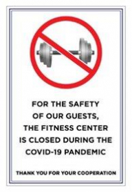 DISGEN6711-COVFCC 7.875"W X 11.875"H STYRENE SIGN (4/PK)