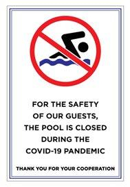 DISGEN6711-COVPC 7.875"W X 11.875"H STYRENE SIGN (4/PK)