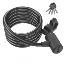 MASSET COIL CABLE KEY LOCK BLACK