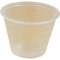 Medicine Cup, Clear Poly, 1oz/30mL, Graduated