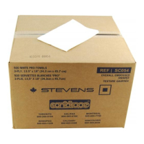 Stevens Professional Paper Towel, 3 Ply Tissue, White, 13.5" x 18"