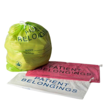 Belongings Bag w/Drawstring, White, 20" x 20" x 4", 2.5mil