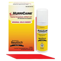 HurriCaine&reg; Topical Anesthetic Spray Kit, 2oz Can w/200 Tubes