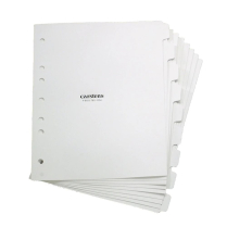 Carstens&reg; Blank Divider Set, Side Opening, White, 9 Tab