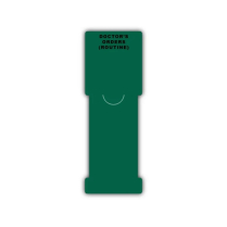 Carstens&reg; Pre-Titled Binder Pull Tab Alerts, Green, "Doctor's Orders (Routine)"
