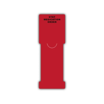 Carstens&reg; Pre-Titled Binder Pull Tab Alerts, Red, "Stat Medication Order"