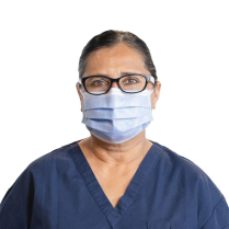 PRIMED&reg; ASTM Level 3 Anti-Fog Foam Mask, Indigo, Earloop