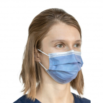 PRIMED&reg; ASTM Level 3 Small Adult Masks, Earloop, Indigo (Box of 50)