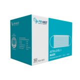 PRIMED&reg; ASTM Level 3 Small Adult Masks, Earloop, Indigo (Box of 50)