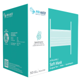 PRIMED&reg; ASTM Level 2 Soft Mask, White, Surgical Ties
