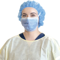 PRIMED&reg; ASTM Level 3 Anti-Fog Foam Mask, Indigo, Surgical Ties
