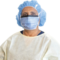 PRIMED&reg; ASTM Level 3 Visor Masks, Indigo, Surgical Ties