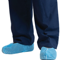 PRIMED&reg; Anti-Skid Shoe Covers, Spunbond, Universal, Blue