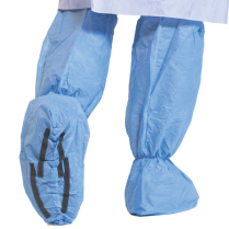 PRIMED&reg; Anti-Skid Boot Covers, PE Coated SMS, Universal, Blue