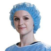 PRIMED&reg; Bouffant Caps, Spunbond, X-Large, Blue