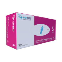 PRIMED&reg; Extended Cuff Nitrile Exam Gloves (100 per box), Small