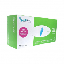 PRIMED&reg; Extended Cuff Nitrile Gloves (100 per box), X-Large