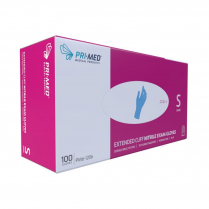 PRIMED&reg; Secure&trade; Extended Cuff Nitrile Exam Gloves (100 per box), Blue, Small