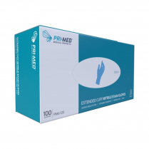 PRIMED&reg; Secure&trade; Extended Cuff Nitrile Exam Gloves (100 per box), Blue, Medium