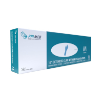 PRIMED&reg; EC Pro&trade; Extended Cuff Nitrile Glove, 16" (50 per box), Medium