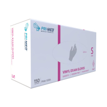 PRIMED&reg; Clear&trade; Vinyl Exam Glove (150 per Box), Small