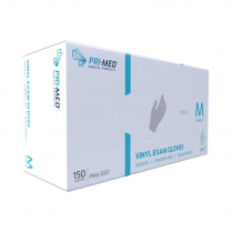 PRIMED&reg; Clear&trade; Vinyl Exam Glove (150 per Box), Large