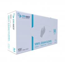 PRIMED&reg; Comfort&trade; Vinyl Exam Gloves (100 per box), Medium