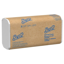 Scott&reg; Essential Folded Paper Towels, 1-Ply, White, 9.2" x 9.4"