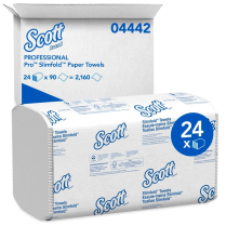 Scott&reg; Pro Plus Slimfold Towels, White, 7.5" x 11.6"