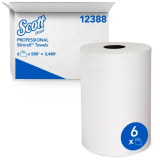 Scott&reg; Slimroll Towels, White, 1-Ply, 8" x 580'