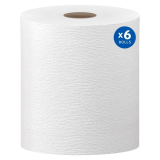 Kleenex&reg; Hard Roll Paper Towels, 8" x 600', 1-Ply, White