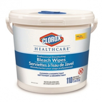 Clorox&reg; Professional Disinfecting Bleach Wipes, 12" x 12"