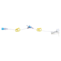 ICU Medical&reg; Gripper Plus&trade; Safety Port Access Needle, Y-Site, Removable Injection Cap, 22G x 5/8"