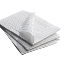 Graham Medical&reg; Poly Back Towels, 2ply, White, 17" x 18"