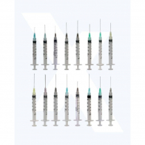 Exel&reg; 3ml Syringe/Needle Combination Luer-Lock Tip, 21G x 1" Deep Green