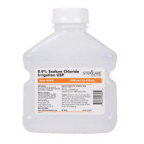 SteriCare&trade; USP Normal Saline, Square Bottle, 500mL