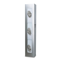 Bowman&reg; Triple Vertical Glove Box Dispenser, Stainless Steel