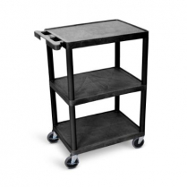 Luxor&reg; Utility Cart 3 Shelves, Structural Foam Plastic