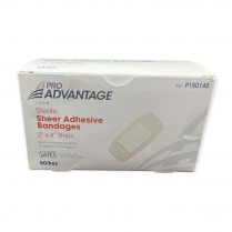 Pro Advantage&reg; Sheer Adhesive Bandages, 2" x 4" Strips