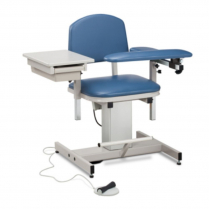 Clinton&trade; Power Series, Blood Drawing Chair w/Flip Arm & Drawer