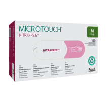 Ansell MICRO-TOUCH&reg; NitraFree&trade; Nitrile Exam Gloves, Pink, X-Small (100 per box)