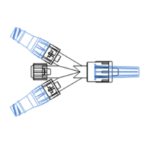 ICU Medical&reg; Tri-Connector w/2 MicroClave, Rotating Luer