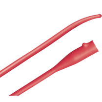 BD Red Rubber Intermittent Catheter, Unisex, Coud&eacute; Tip, 16FR