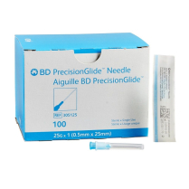 BD PrecisionGlide&trade; Needle, 25 G x 1" (Blue Hub)
