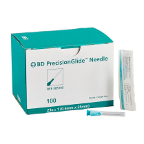 BD PrecisionGlide&trade; Needle, 23 G x 1" (Turquoise Hub)